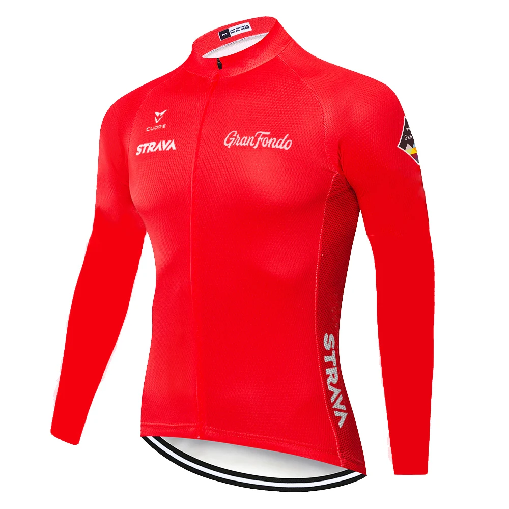 Джерси для велоспорта STRAVA лето-весна 2020 горного велосипеда с длинным рукавом