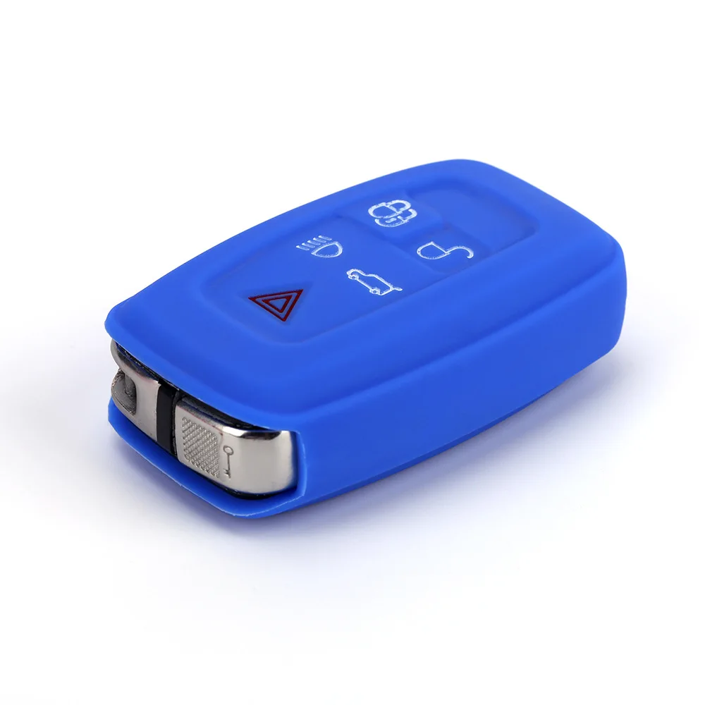 

5 Button Smart Silicone Car Key Case For Land Rover Discovery Range Rover Sport Vouge 2009 2010 2011 2012 LR4 Evoque