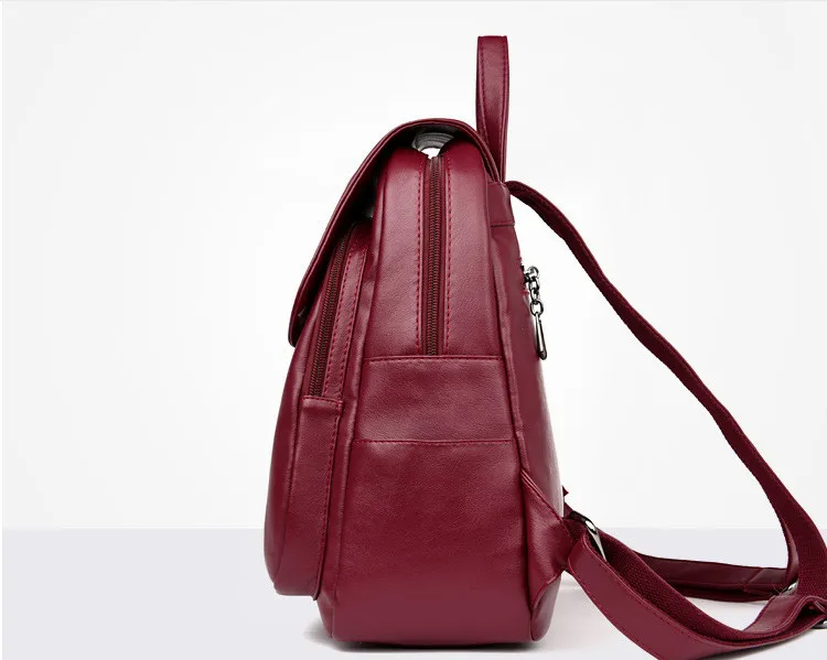 Brand New Laptop Backpack Women Leather Luxury Backpack Mochilas Feminina Ladies Fashion Backpack Satchel School Bag Pu