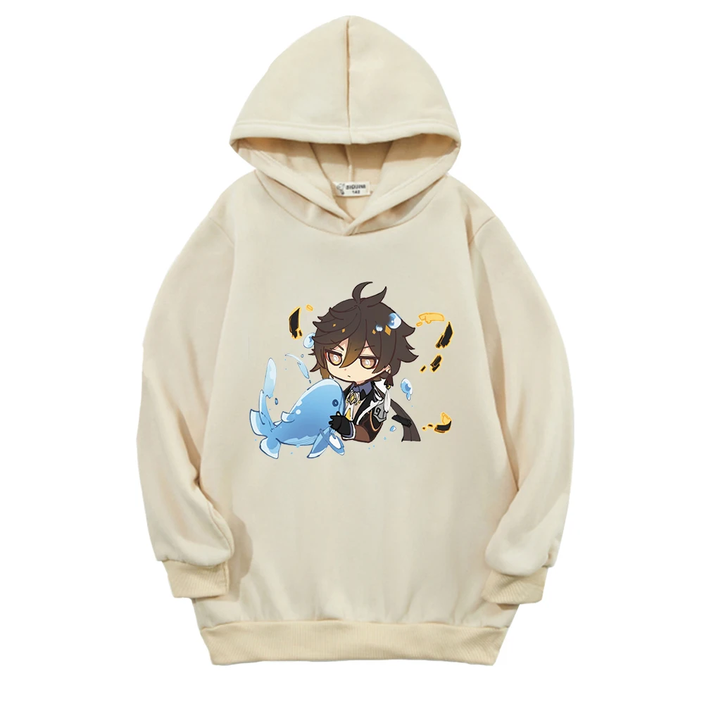 

Genshin Impact Kids Clothes Boy Hot Game Zhong Li Print Kawaii Hoodie Sweatshirts for Girls Anime Harajuku Wram Children Outwear