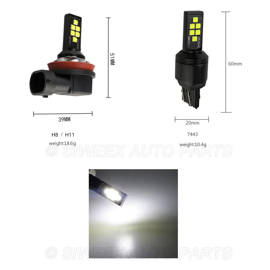 1 шт. новые автомобильные светодиодный ные Противотуманные фары R5W H4 H7 H8 9005 9006 7443