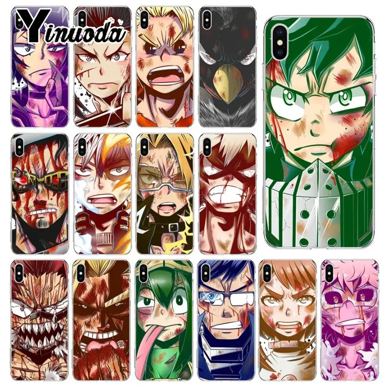 Yinuoda My Hero Academy Прозрачный Мягкий ТПУ силиконовый телефон чехол для iphone 8 7 6 6S Plus 5 5S SE