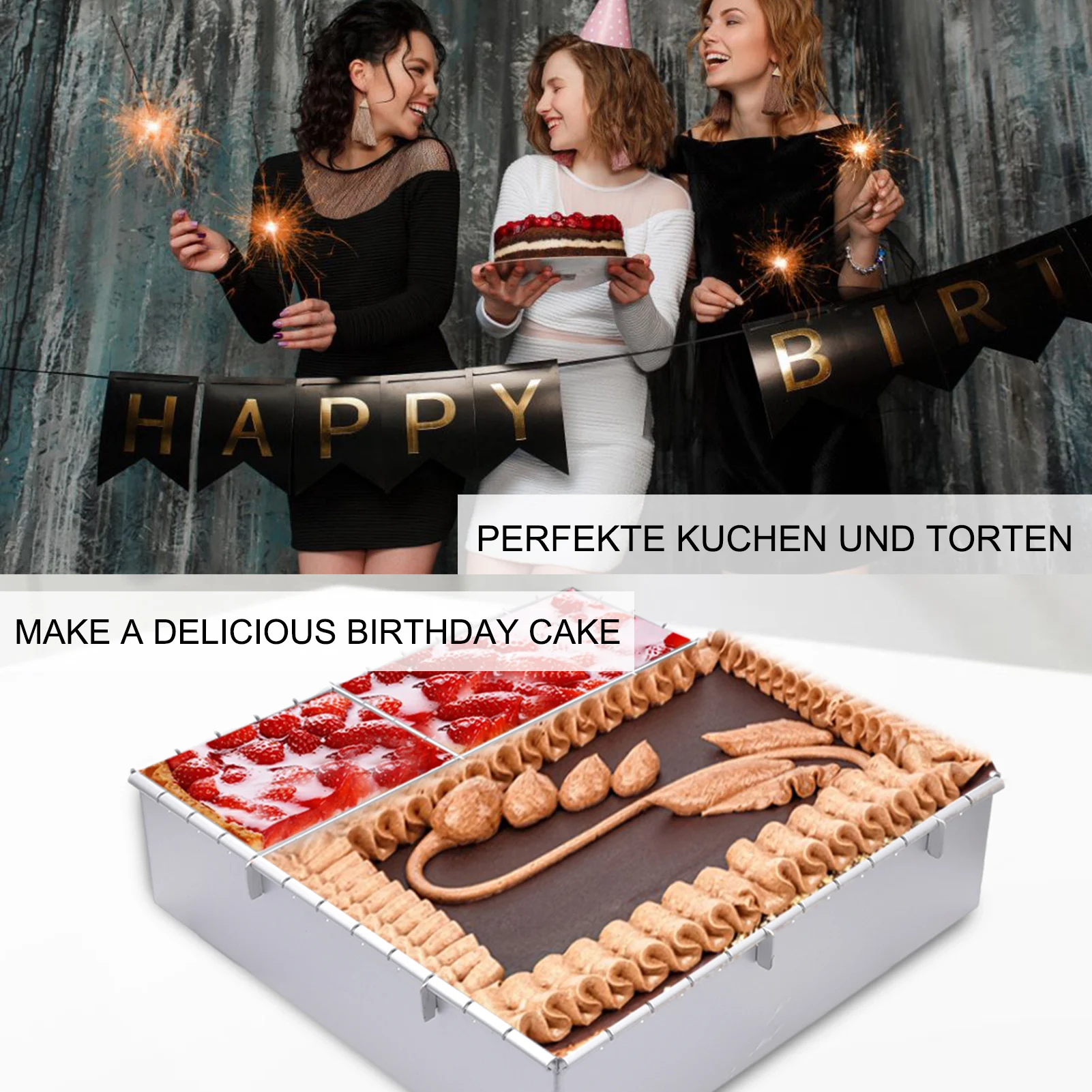 

Stainless steel cake adjustable cake 1~12 inch cake mold baking mold cake forming metal kitchen tool