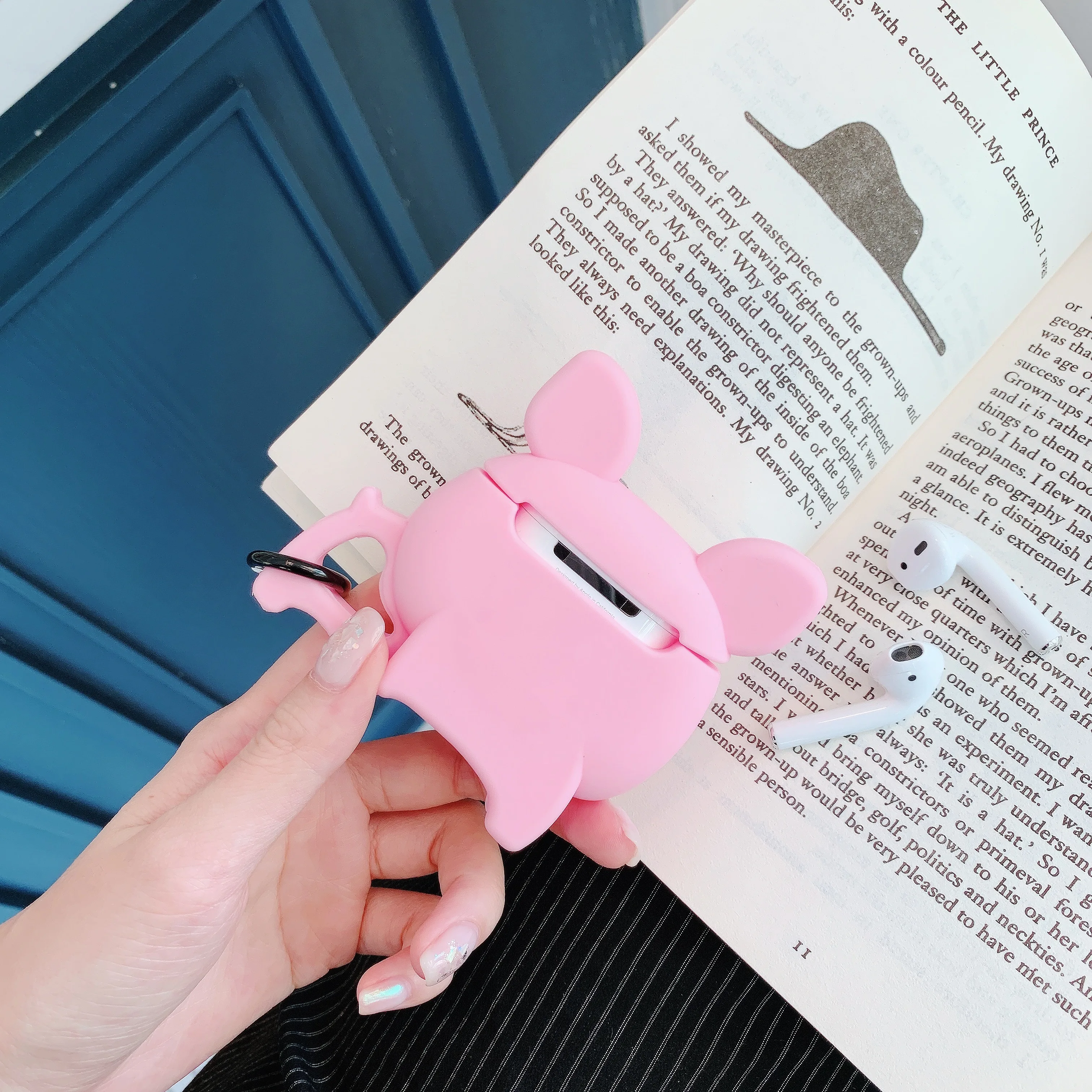 Милый мультфильм Бульдог Мягкая кукла из силикона чехол для Apple Airpods беспроводной