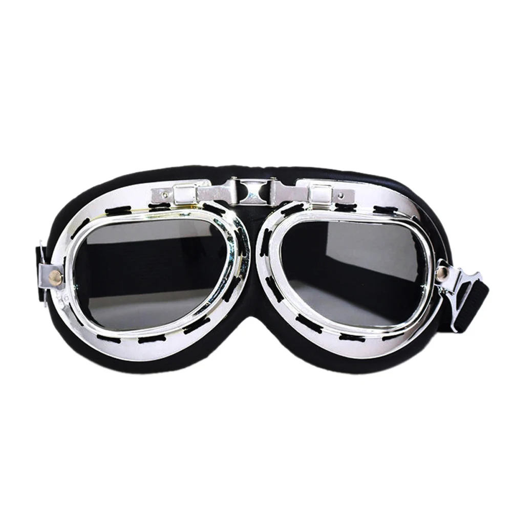Harley Goggles для верховой езды, альпинизма, защитные очки, ветроустойчивые, водонепроницаемые, черная оправа, черные, ретро очки пилота, факт