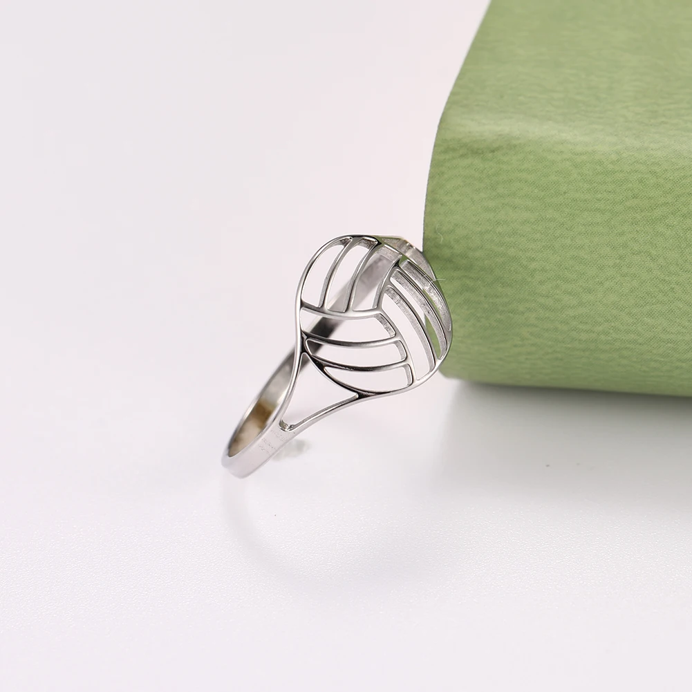 Кольцо из нержавеющей стали в форме волейбола COOLTIME серебристые кольца ювелирные