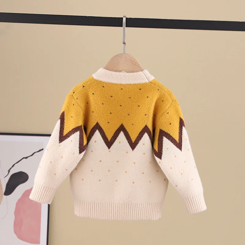 Демисезонный вязаный кардиган свитер детская одежда для малышей свитеры в