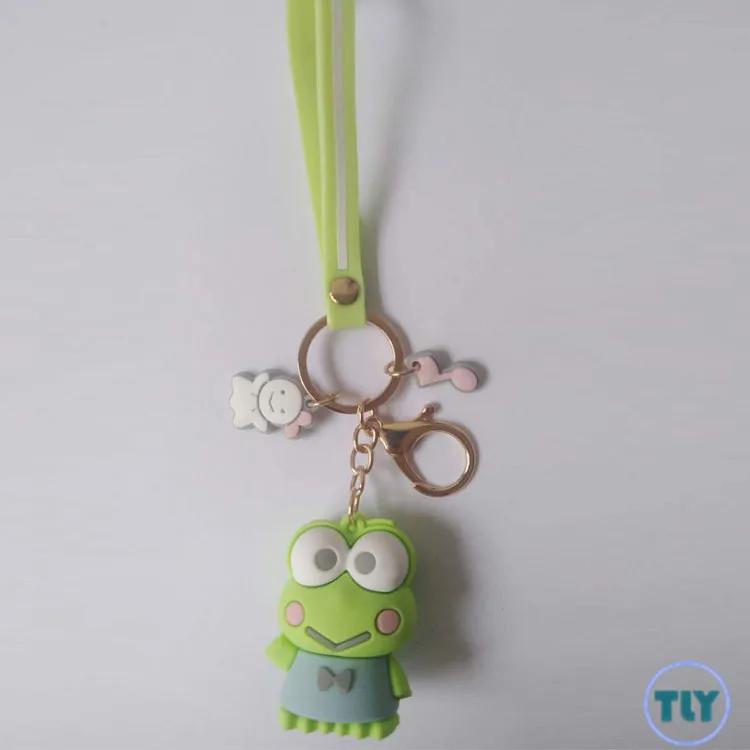 Мультфильм Bad Марка Badtz Maru ПВХ брелок hello kitty Cinnamoroll милый смешной кулон для женщин брелоки llaveros ювелирные изделия Дети Подарки Игрушка - Цвет: I18