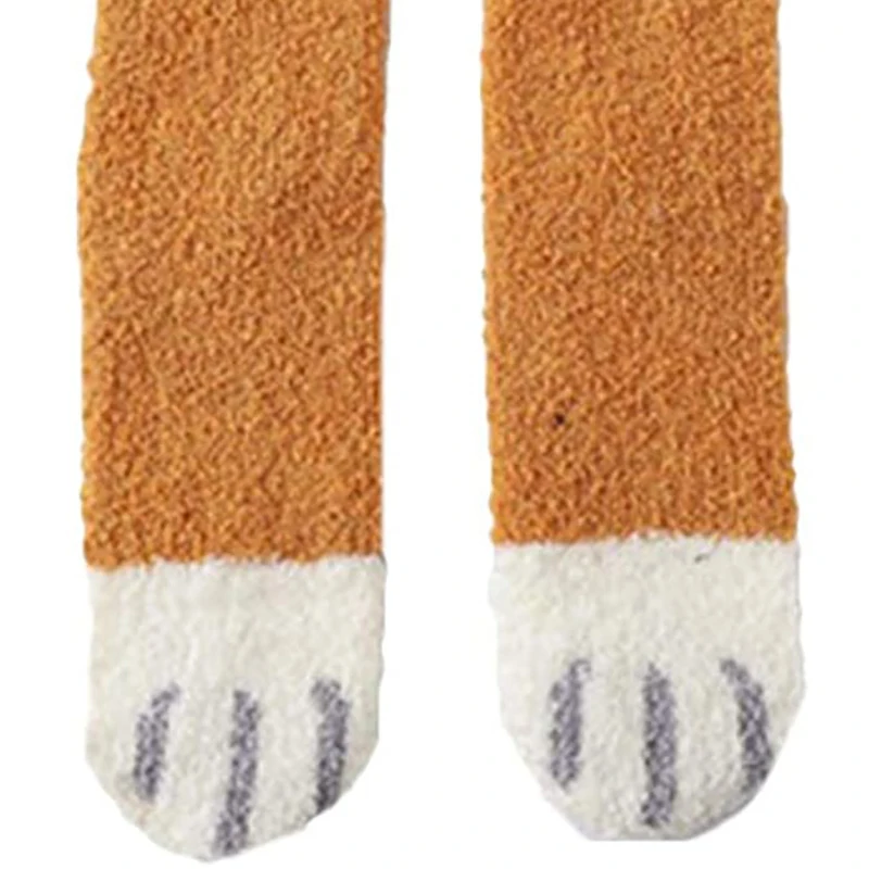 

6 Pairs Coral Fleece Socks Floor Socks Winter Plus Velvet Thick Sleep Socks