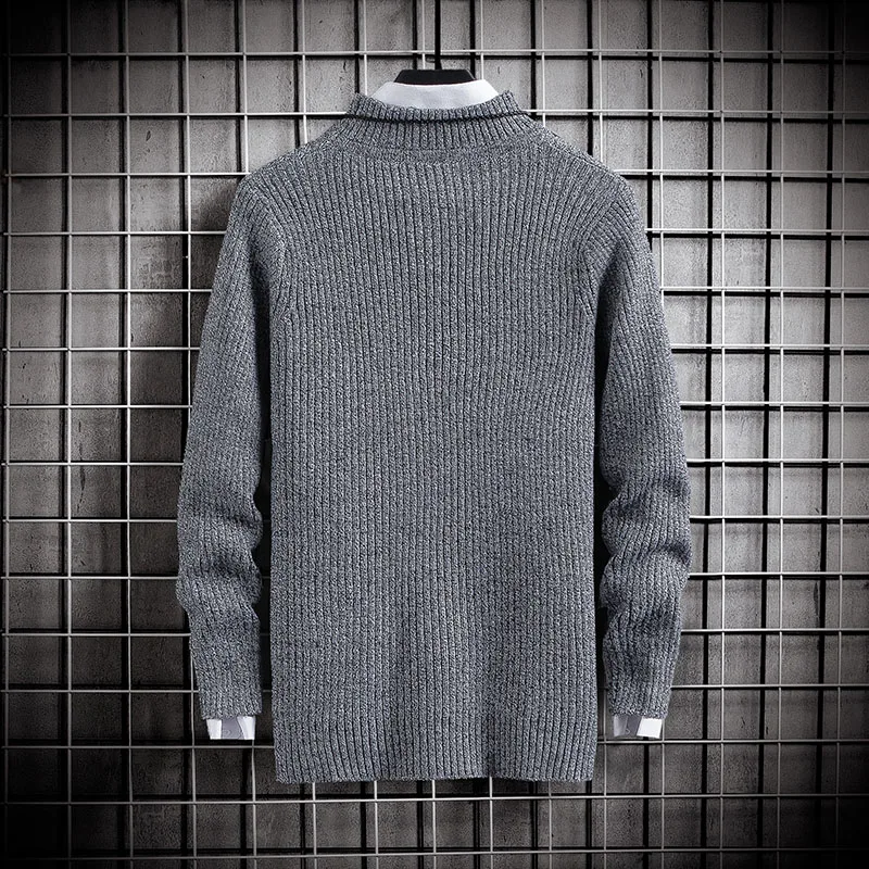 

Autumn Casual Sweater Men Solid Color Fit Knitted Men Pullover Long Sleeve O-Neck Loose Male Knitwear Winter Clothing 2020 New