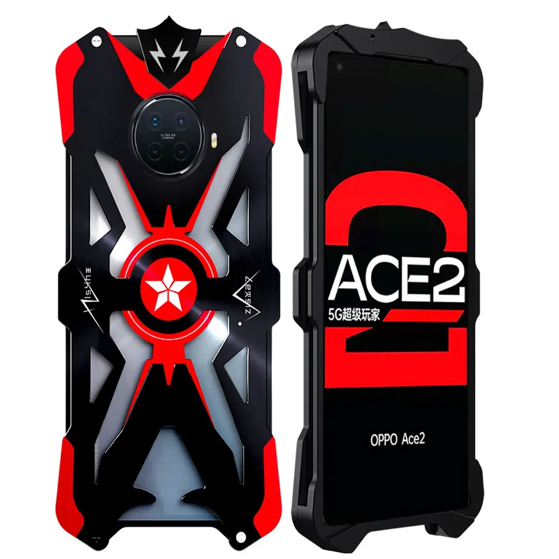 shockproof metal armor reno ace2 case for oppo realme x2 pro case aluminum reno ace cover coque for oppo realme x2 pro funda ace free global shipping
