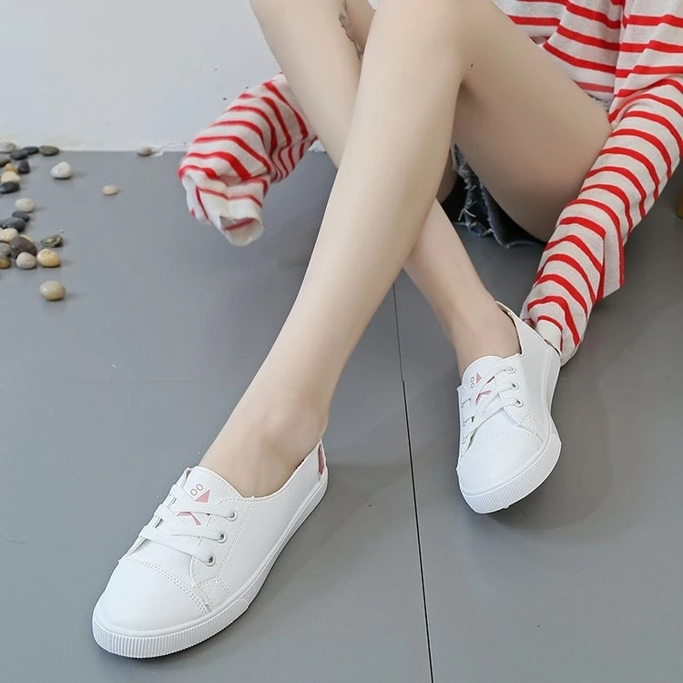 

Autumn women's shoes fashion new women's PU leather shoes women's breathable lovely flat sole casual shoes white sports shoes