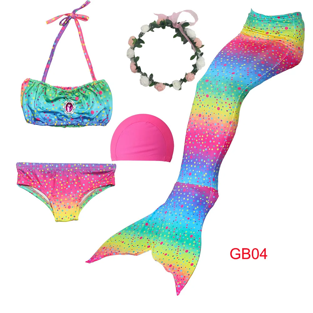 3 шт./комплект детский купальник-бикини с хвостом русалки |