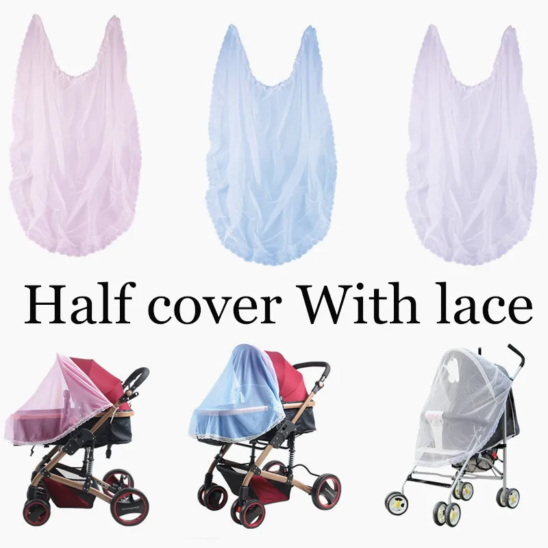 

2 Styles 3 Colors Baby Stroller Infants Protection Washable Insect Shield Mesh Nylon Pram Protector Mosquito Net Buggy Cover