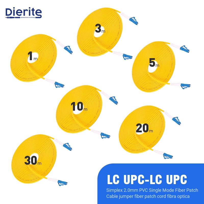LC UPC-LC UPC 10 шт Simplex 2 0 мм ПВХ одномодовый волоконный Соединительный кабель