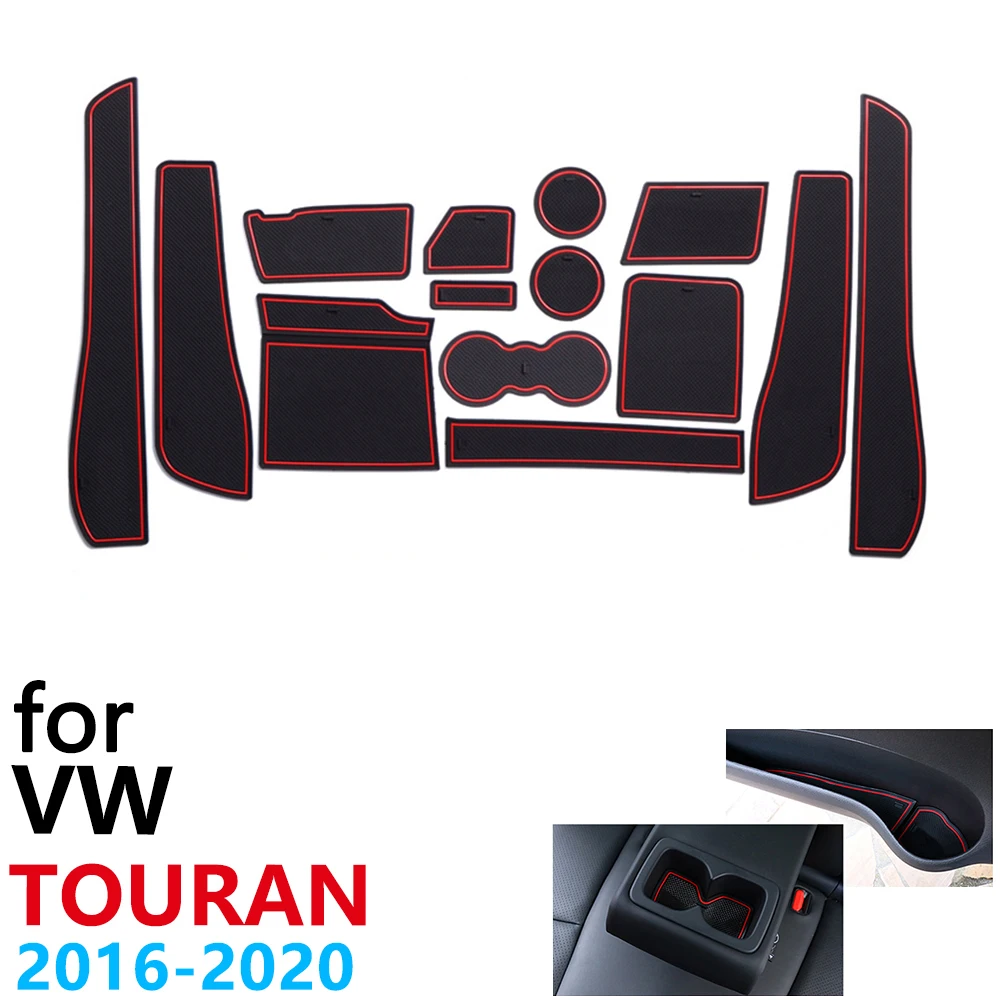 Противоскользящие резиновые чашки подушки Салонные подложки для VW Touran Volkswagen MK2~ аксессуары чехлы сидений автомобиля коврик для телефона