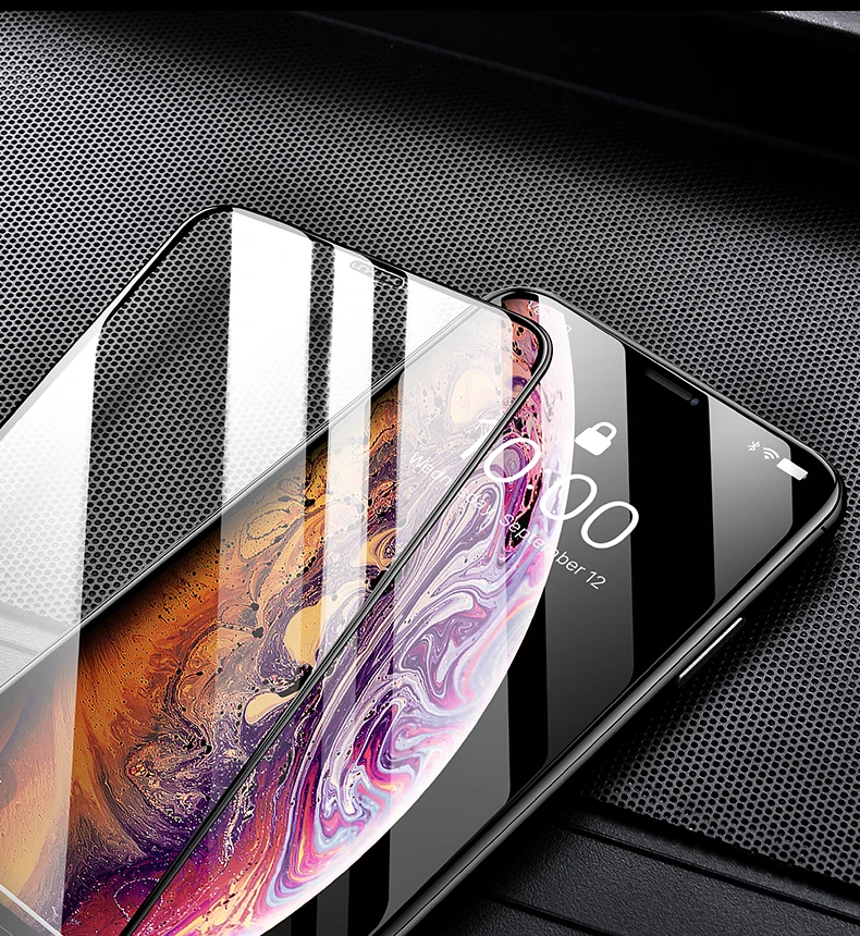 XSDTS 6D изогнутое полное покрытие из закаленного стекла для iPhone 11 Pro X XS Max XR 10 8 7 6 6s Plus Защитная пленка для экрана