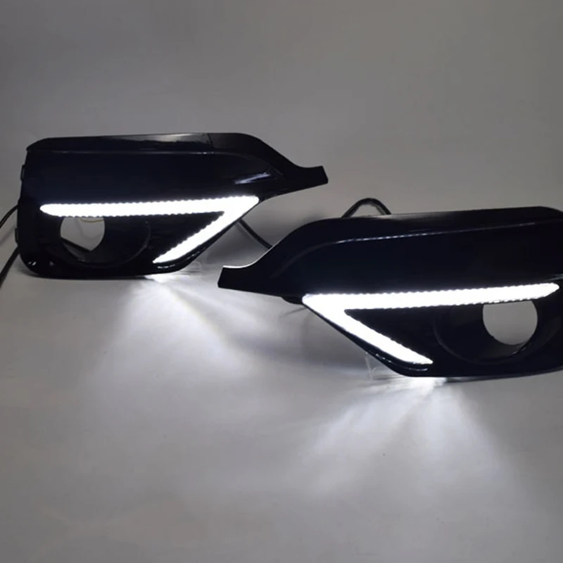 Turn Yellow Signal Relay Waterproof Car DRL 12V LED Daytime Running Light Fog Lamp for Honda Fit Jazz Sport 2018 2019 | Автомобили и
