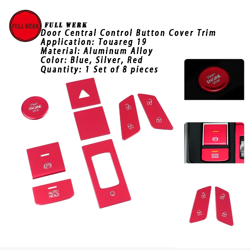 Кнопки запуска двигателя из алюминиевого сплава для центральной консоли