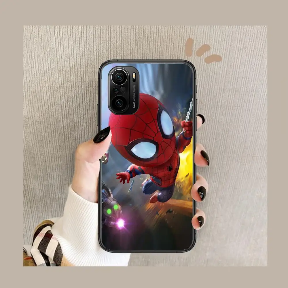 Фото 3D Мини чехол для телефона Marvel для xiaomi redmi POCO F1 F2 F3 X3 Pro M3 9C 10T Lite NFC черный чехол силиконовая задняя крышка Prett mi 10 ultra c №3