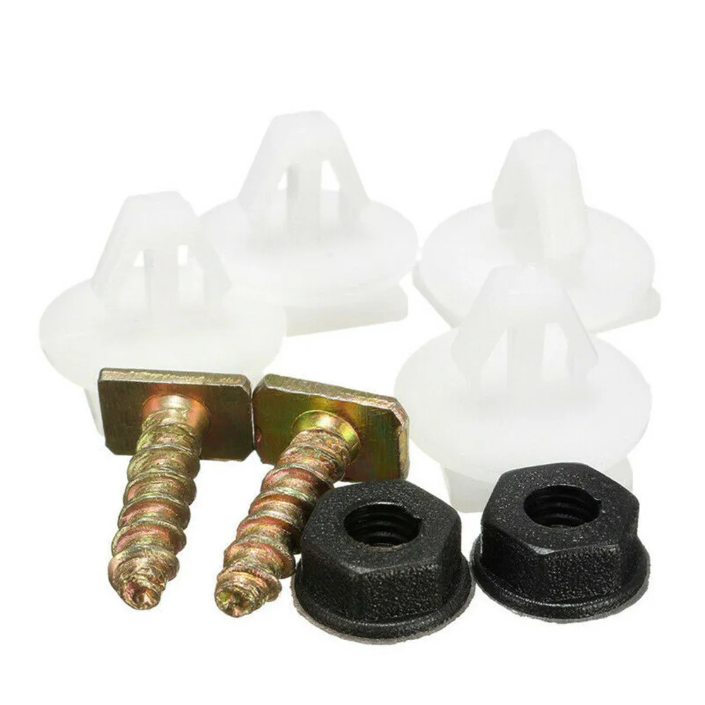 Front Trim Fastener Clips Metal Plastic 2* Metal Screws 2* Plastic Nuts
