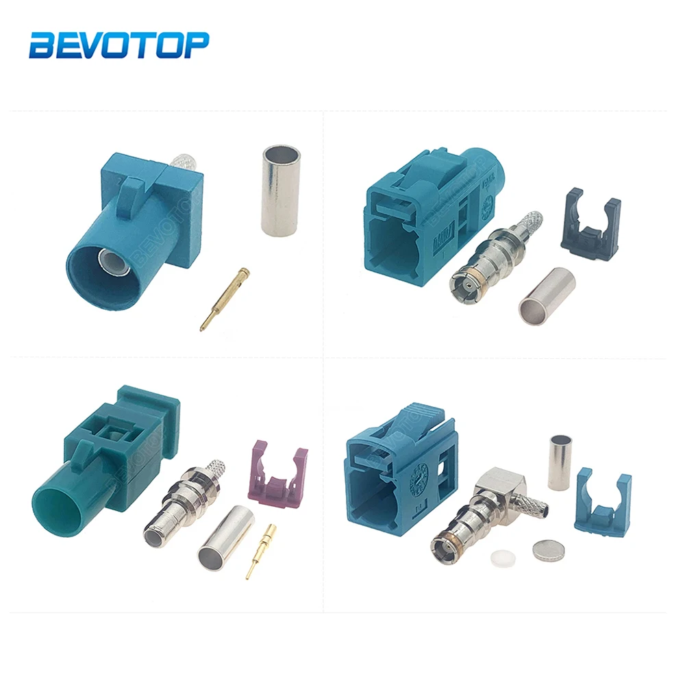 

2pcs/lot Universal Fakra Z Connector Neutral Coding RAL 5021 Male / Female Jack Plug Solder RF Coaxial Wire Connector Water Blue