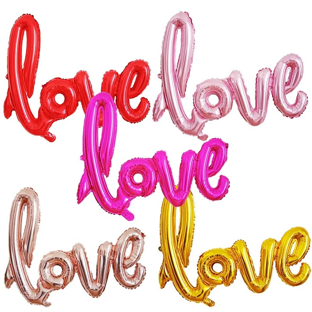 

Colorful Conjoined Letter Foil Balloons Birthday Party Decoration Valentine's Day Wedding Party Supplies Decoration Wholesale