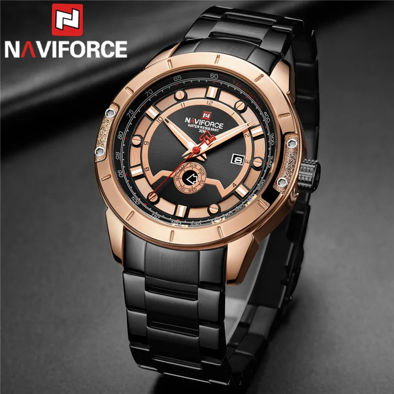 NAVIFORCE мужские часы спортивные водонепроницаемые Топ брендовые роскошные новые