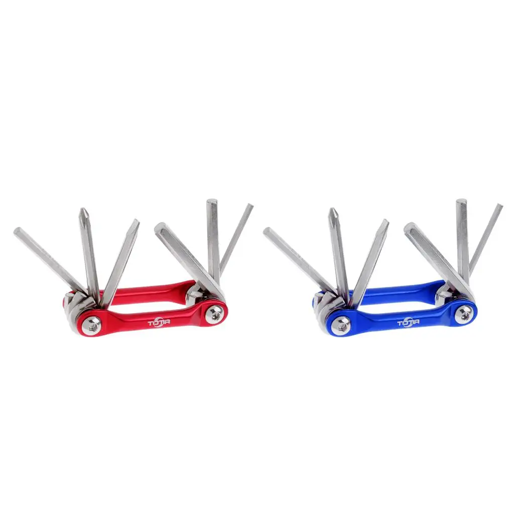 6 in 1 Multifunction Bicycle Bike Mechanic Repair Tool Kit Compact Folding Cycling Emergency Tools Set | Спорт и развлечения