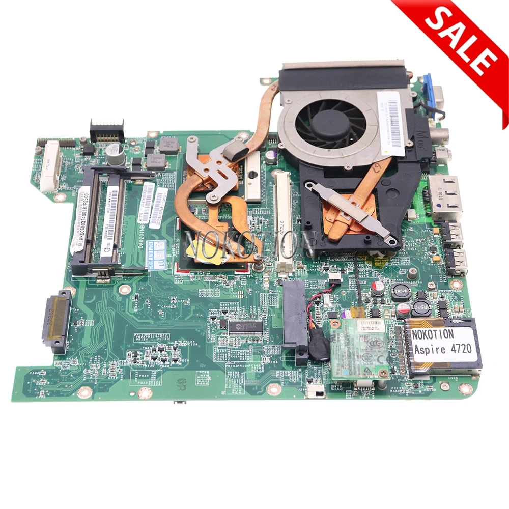 

Охлаждающий радиатор Nokotion DA0Z01MB6G0 для Acer Aspire 4720 4720Z CPU GPU с вентилятором