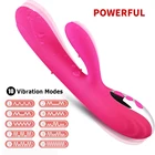 Вибратор кролик для женской мастурбации, игрушки для взрослых с USB зарядкой, мощная интимная водонепроницаемая игрушка для массажа точки G, интимный товар для взрослых