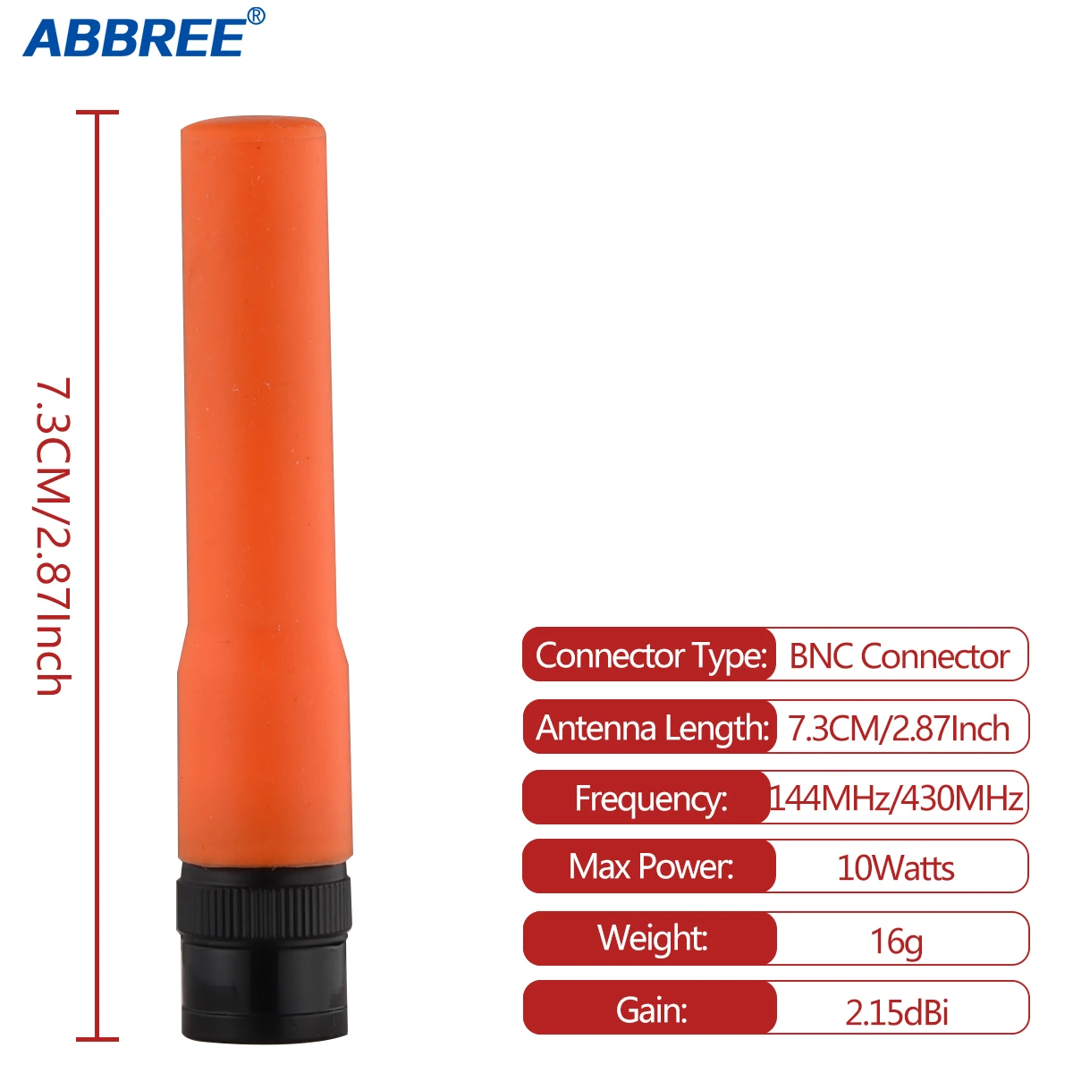 2/5/10pcs ABBREE ST20 Mini BNC VHF UHF Dual Band Soft Antenna SF20 for Yaesu TYT TH-UV8000D MD-380 Wouxun Walkie Talkie - купить по