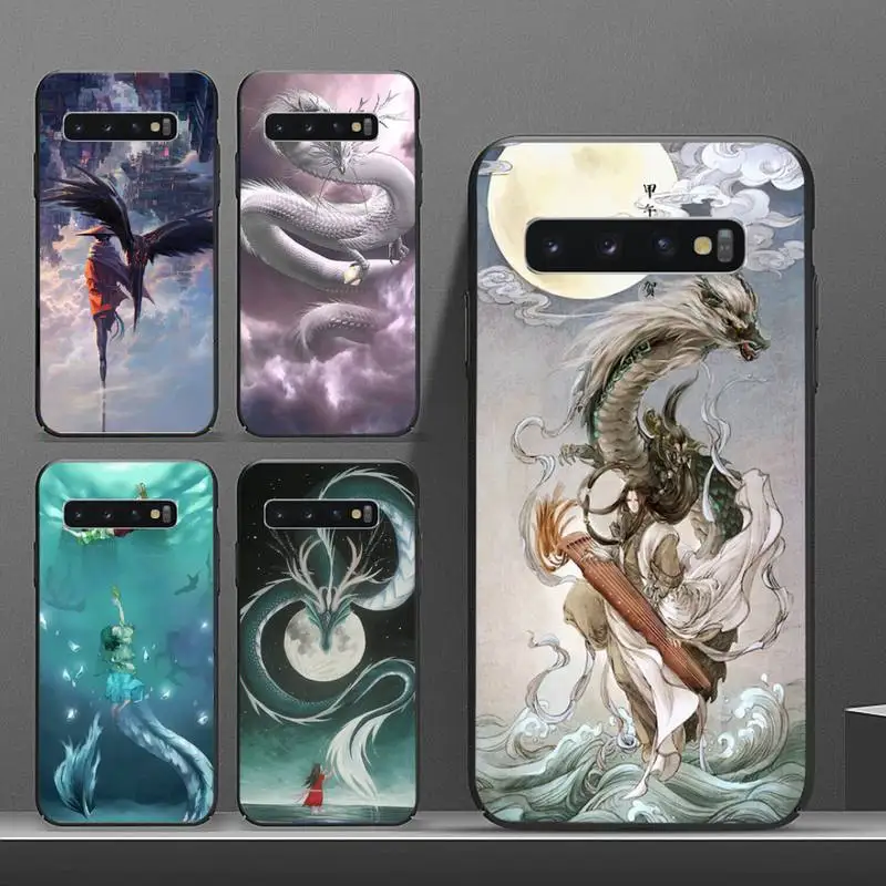 

Dragon painting cartoon pattern Phone Case For Samsung galaxy S 8 9 10 20 21 30 A 30 50 51 70 note 10 plus Ultra 5g