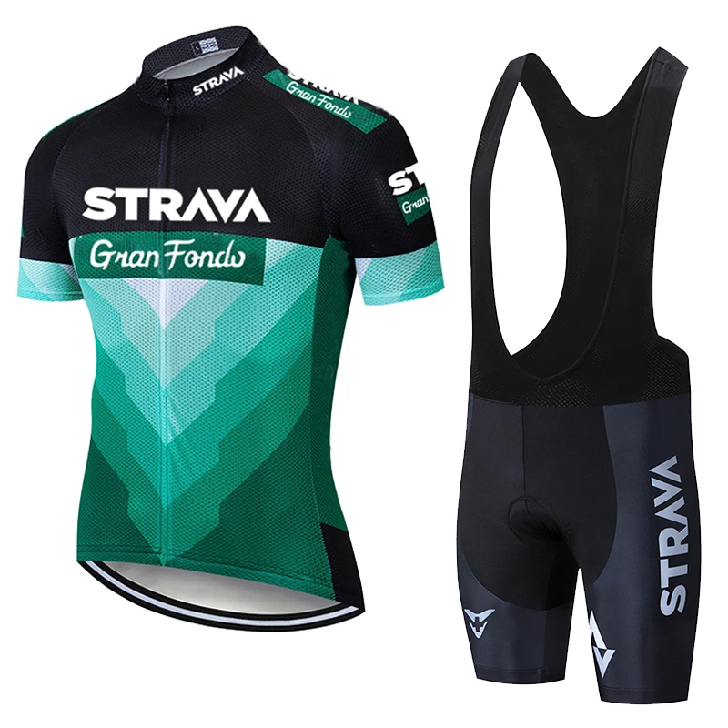 Новинка 2021 летний комплект трикотажных изделий STRAVA для велоспорта дышащая