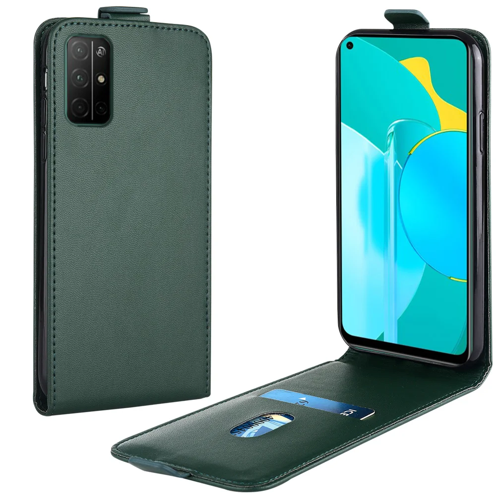 Кожаный чехол-книжка с вертикальной обложкой для Huawei Honor 30S (Китай) | Мобильные