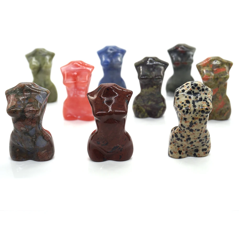 Женская модель бюст 2 дюйма Статуэтка из натуральных камней исцеляющая кристалл