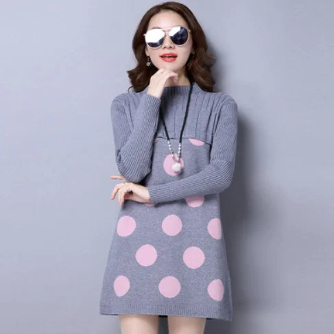 Новое Женское платье свитер новый осенний зимний пуловер кашемировый с