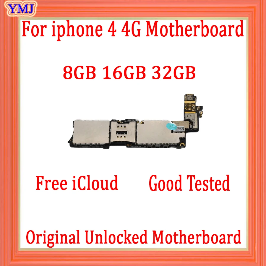 100% оригинальная материнская плата для iphone 4 8 ГБ/16 ГБ/32 ГБ с чипами 4G логическая