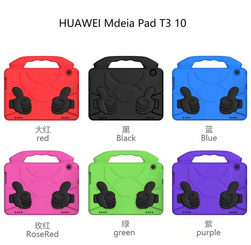 

Blue Kids Eva Foam Cover Honor Play Pad 2 9.6"Fundas Tablet Case Cover Fundas Huawei MediaPad T3 10 AGS-W09/L09/L03 9.6''