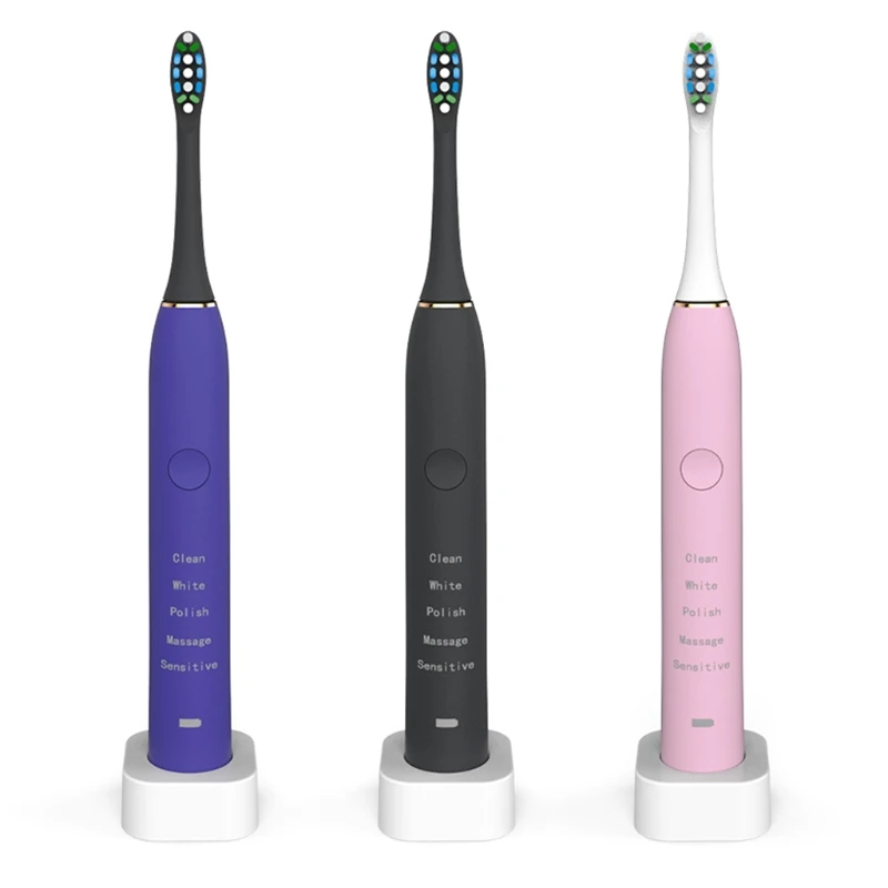 

IPX7 Ultrasonic Electric Toothbrush Waterproof Dwaterproof USB Charge ,Food grade ABS，800mAH Large Capacity