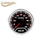 Автомобильный измеритель напряжения Lodenqc, 2 дюйма (52 мм), дымовая линза, датчик напряжения 8-18 вольт