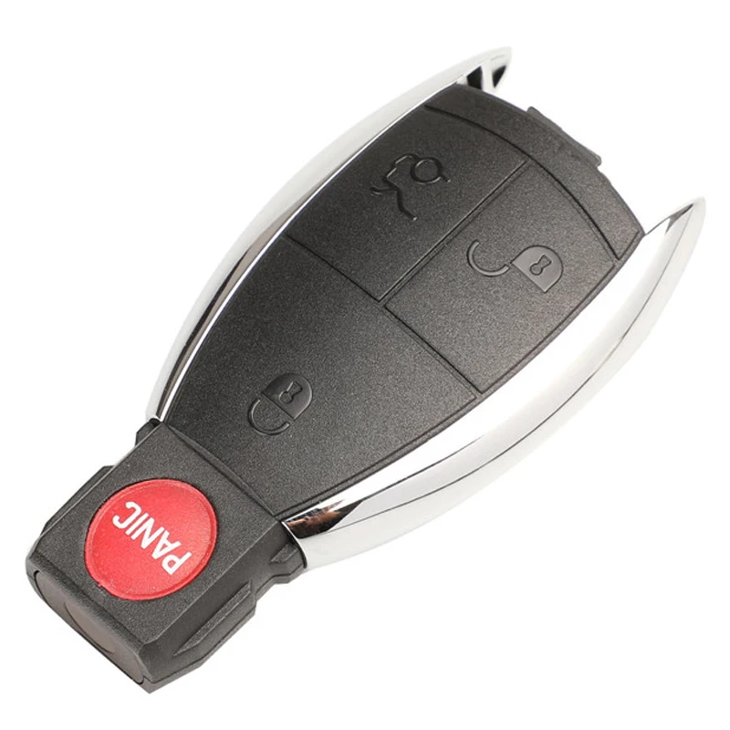 4 Buttons Jingyuqin для Mercedes Benz w203 умный хромированный Брелок чехол с 3 кнопками - Количество кнопок: 4 Buttons