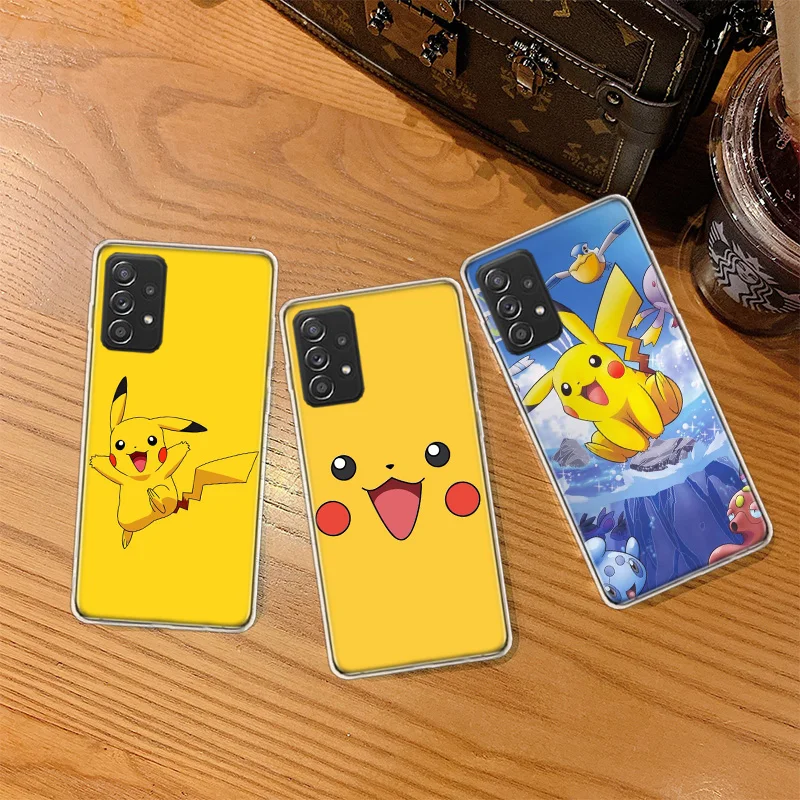 

Cartoon P-Pokemones Phone Case For Galaxy S20 FE S21 Ultra S10 Lite S9 Plus S8 S7Edge Coque Samsung J8 J6 J4 Cover