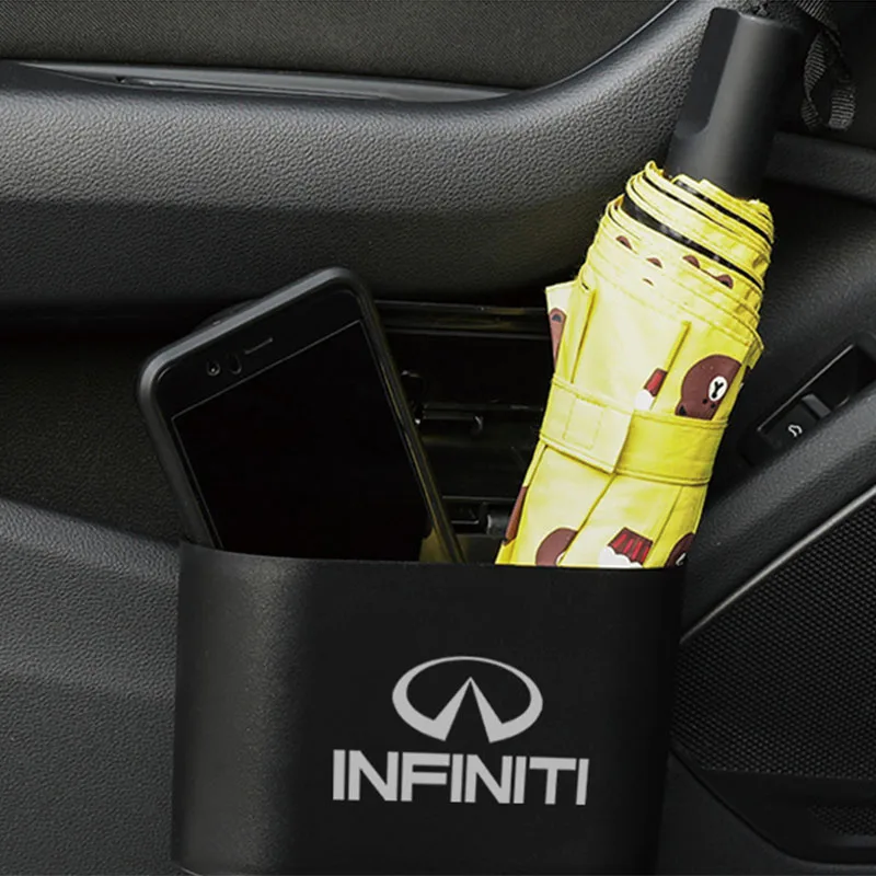 

1pcs Car trash can hanging storage box pressing type For Nissan Tiida Teana Skyline Juke X-trail Car Accessories