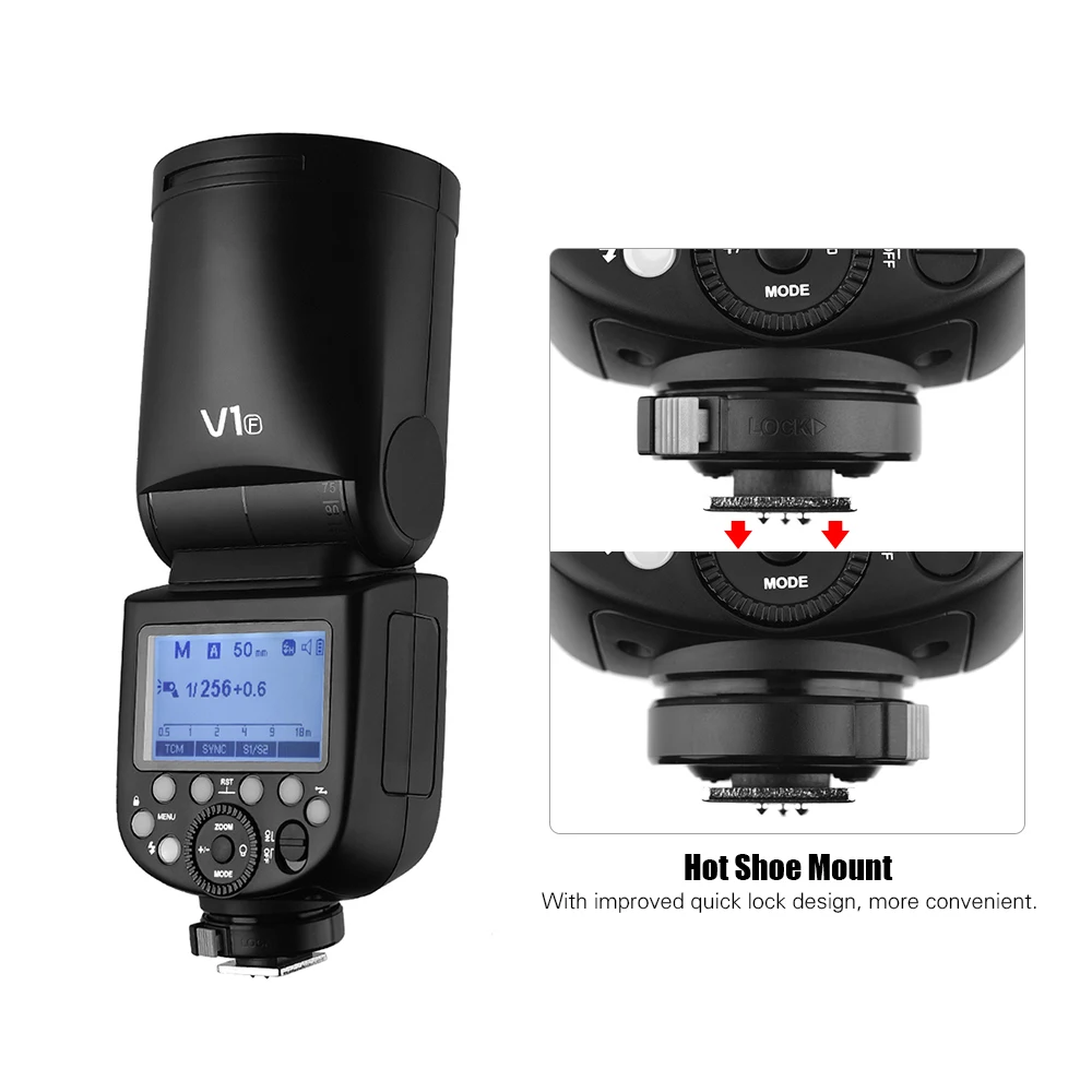 Godox V1F Camera Flash Speedlite for Wedding Studio X2T-F TTL Wireless Trigger Fuji Fujifilm X-Pro2 X-T2 X-T1 Cameras | Электроника