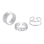2021 Модные Простые Дизайнерские Винтажные серьги серебряного цвета Совместные Кольца для женщин ювелирные изделия Корейская версия соединительные кольца