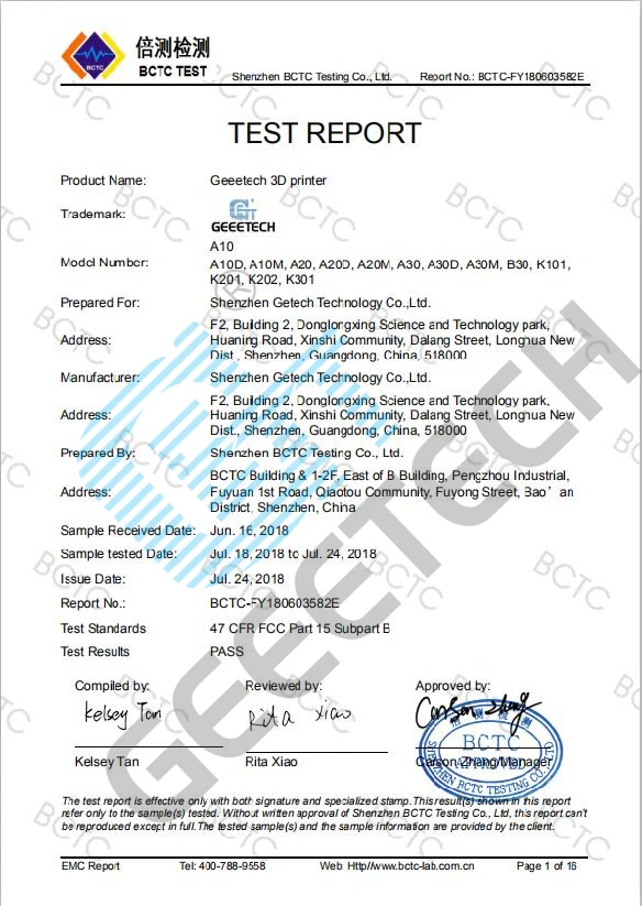 GEEETECH 3d принтер A10 с открытым исходным кодом быстрая сборка 0,4 мм сопло 220*220*260 мм 180 мм/сек. датчик накаливания PLA LCD2004 с FDM CE