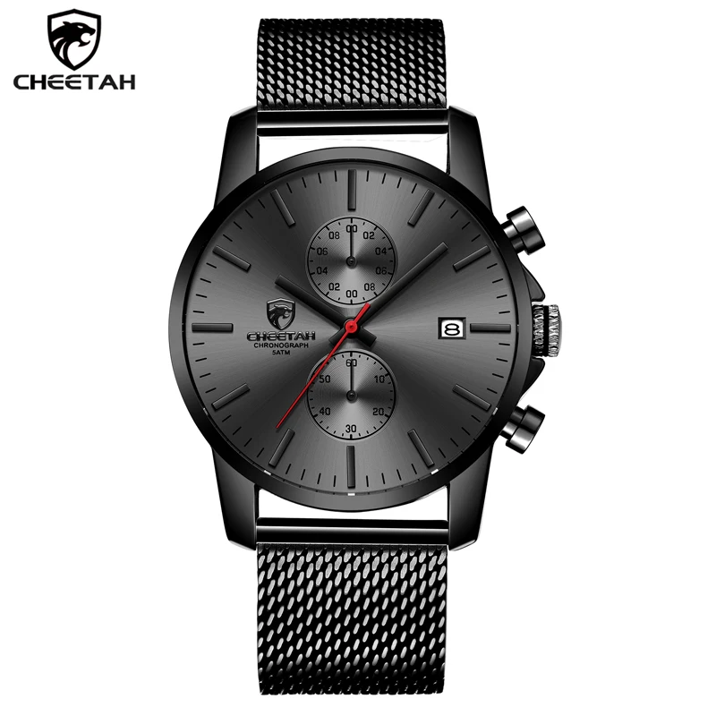 CHEETAH мужские часы Топ бренд класса люкс повседневные водонепроницаемые с