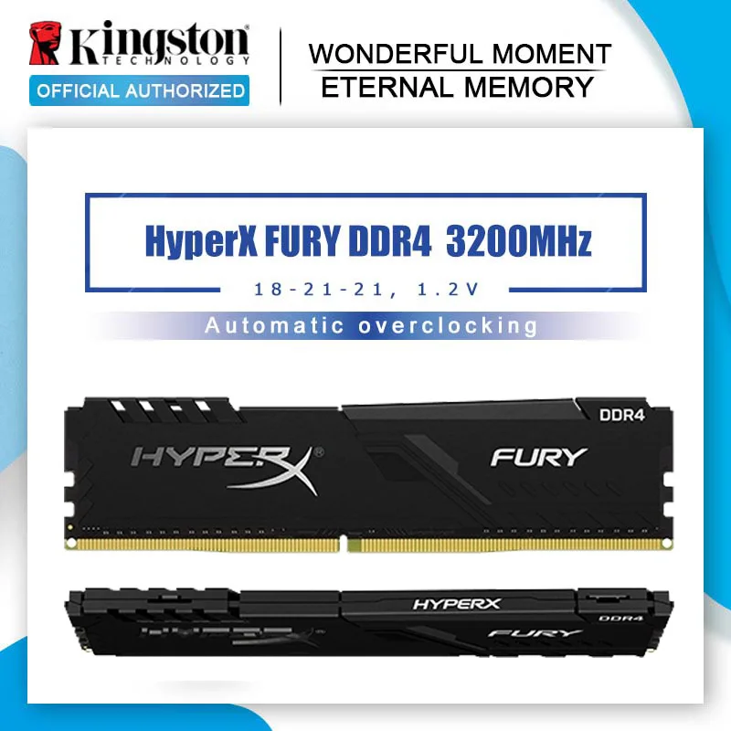 

Kingston Original HyperX Fury Memory DDR4 4g 8g 16g 32g 2400MHz 2666Mhz 3200MHz DIMM memoria ram for desktop