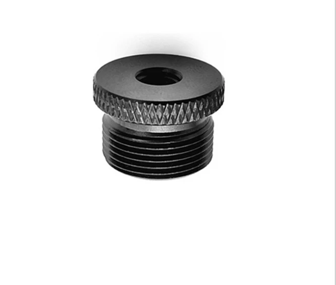 

5/8''-27 Male to 1/4''-20 Female Mic Screw Adapter for use with mic Stands with 1/4''-20 Threads (Black) 1/4 to 5/8 adapter